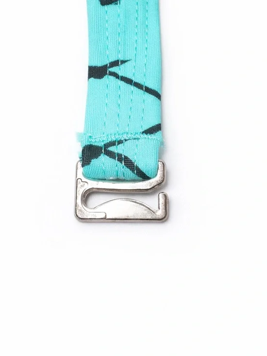 Betsey Johnson Mint Green Floral Grid Ruffle With Bows Bikini Set Lg - Picture 6 of 10